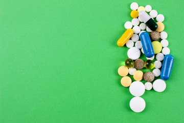 Pills vitamins and tablets. Medical and Healthcare concept.