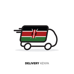 Kenya delivery van. Country logistics concept