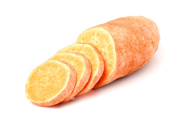 Vegetable sweet potato.Batat isolated.