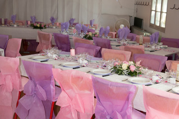 wedding table ready for guess in marriage day