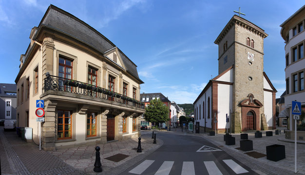 A square in the city of Grevenmacher, Luxembourg