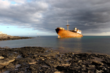 Fototapeta premium Barco fantasma Telamon en Lanzarote