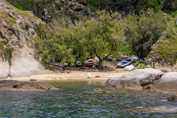  The beach is called Cotoncello Beach which is next to the small town Saint Andrea. There are some fisher boats lying around on the beach but it is one of the best places to visit on the Elba island.