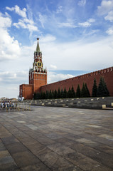 Obraz premium View of the Spasskaya Tower of the Kremlin, Red Square, Moscow