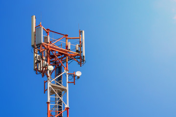 base station network operator. 5G. 4G, 3G mobile technologies.