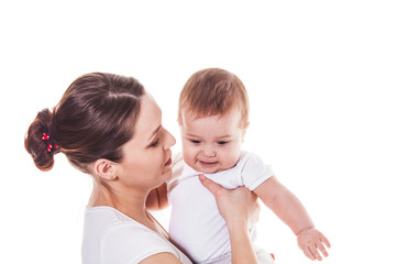 Portrait of beautiful mother and child