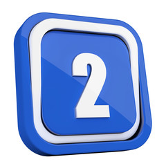 ikona plastikowa 3D niebieski kwadrat pierścień © vempireart