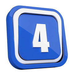 ikona plastikowa 3D niebieski kwadrat pierścień © vempireart