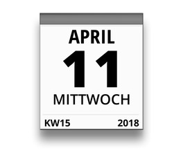 Kalender für Mittwoch, 11. APRIL 2018 (Woche 15)