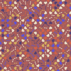 Generative pattern with love art design. Color ornament.