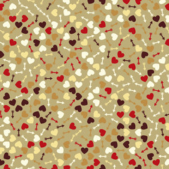 Generative pattern with love art design. Color ornament.