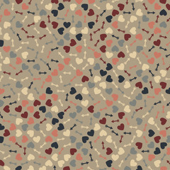 Generative pattern with love art design. Color ornament.