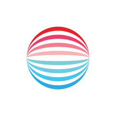 Sun and Sea logo design line art