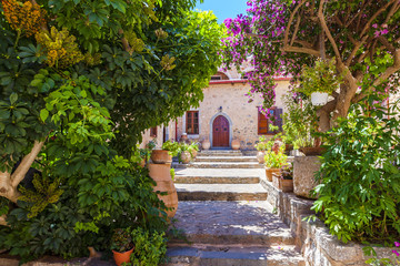 The monastery Kremaston, Crete, Greece