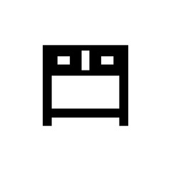 nightstand glyph icon. Element of furniture icon for mobile concept and web apps. This nightstand glyph icon can be used for web and mobile. Premium icon