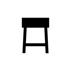 stool glyph icon. Element of furniture icon for mobile concept and web apps. This stool glyph icon can be used for web and mobile. Premium icon