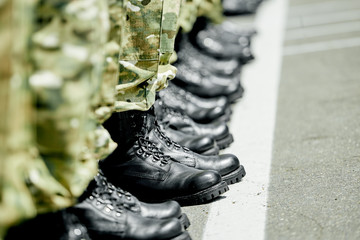 one step ahead, all ahead, military boots