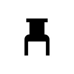 chair glyph icon. Element of furniture icon for mobile concept and web apps. This chair glyph icon can be used for web and mobile. Premium icon