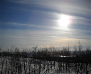 Fototapeta na wymiar winter sky
