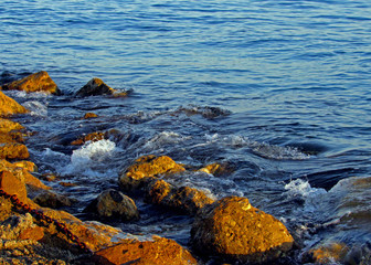 Obraz premium waves of Mediterranean sea