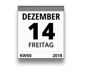 Kalender für Freitag, 14. DEZEMBER 2018 (Woche 50)