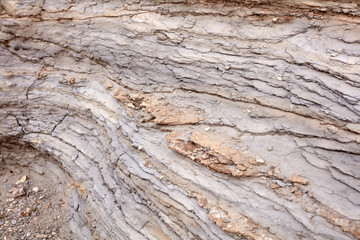 Close Up of Eroded Sedimentary Shale Rock Face