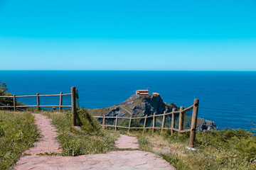 San juan de gaztelugatxe island and church in Bermeo, Basque country, Spain..