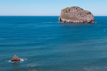 San juan de gaztelugatxe island and church in Bermeo, Basque country, Spain..