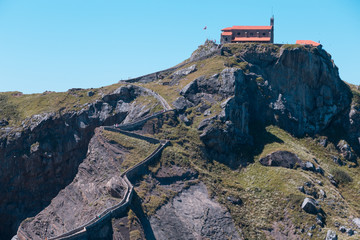 San juan de gaztelugatxe island and church in Bermeo, Basque country, Spain..