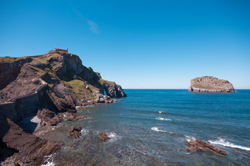 San juan de gaztelugatxe island and church in Bermeo, Basque country, Spain..