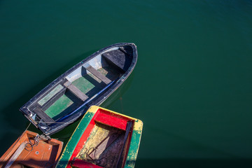 Fototapeta na wymiar small fishing boats in the sea