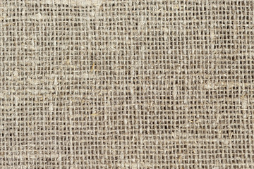 Sackcloth or burlap background with visible texture copy space for text and other web print design elements.