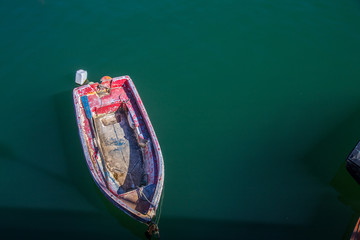 Fototapeta na wymiar small fishing boats in the sea