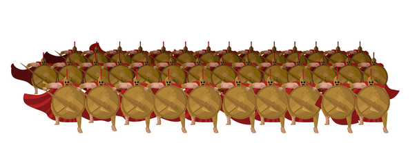 strong powerful spartan army soldiers