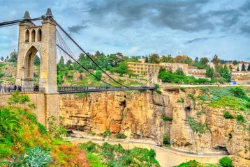 Foto op Canvas Sidi M'Cid Bridge across the Rhummel River in Constantine, Algeria © Leonid Andronov