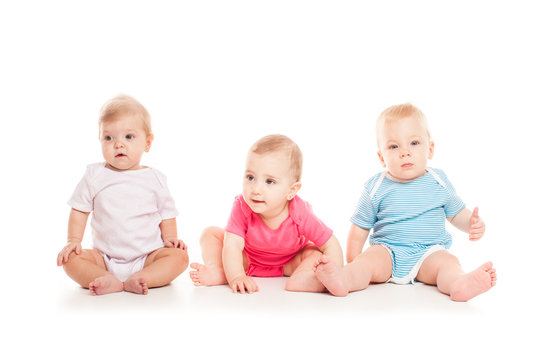 Group of three babies