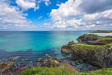 Fototapeta na wymiar Stunning coastal Cornish landscape