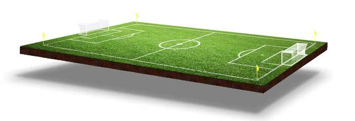 Ball auf dem Fussballplatz © Thaut Images