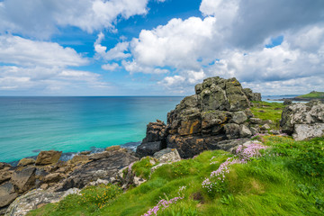 Fototapeta na wymiar Stunning coastal Cornish landscape