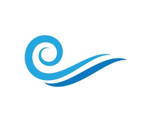 Water Wave symbol and icon Logo Template