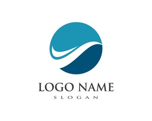 Water Wave symbol and icon Logo Template
