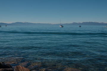 Obraz premium Boats on Lake Tahoe