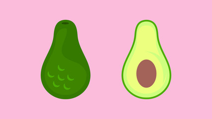 Avocado Fruit Banner Vector