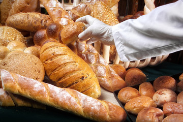 variety of breads and chief