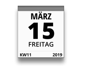 Kalender für Freitag, 15. MÄRZ 2019 (Woche 11)