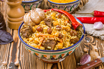 Pilaf festivities with beef