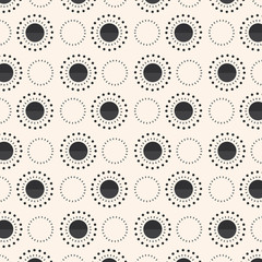 black and white design of  Pattern with circular shapes, vector illustration