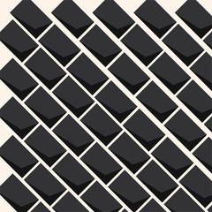 Pattern of geometric shapes, black and white design. vector illustration