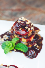 Foie Gras in a white plate.