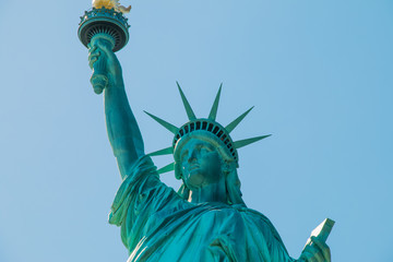 Fototapeta premium The statue of liberty in New York Harbor.